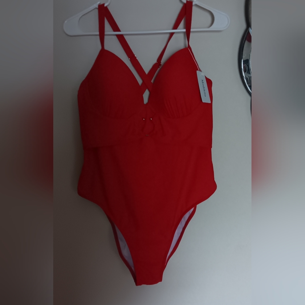 Red One-Piece Swimsuit